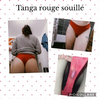 Tanga rouge souillé UNDIZ