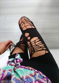 Legging fendu & braided